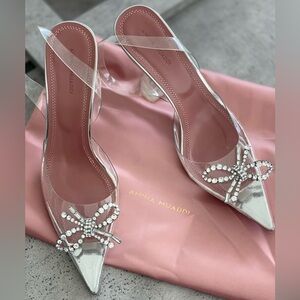 Amina Muaddi crystal sandals